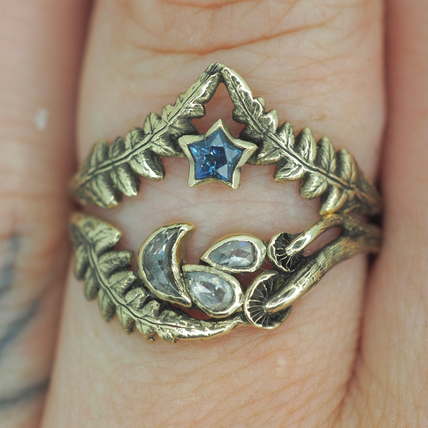Celestial mushroom wave ring