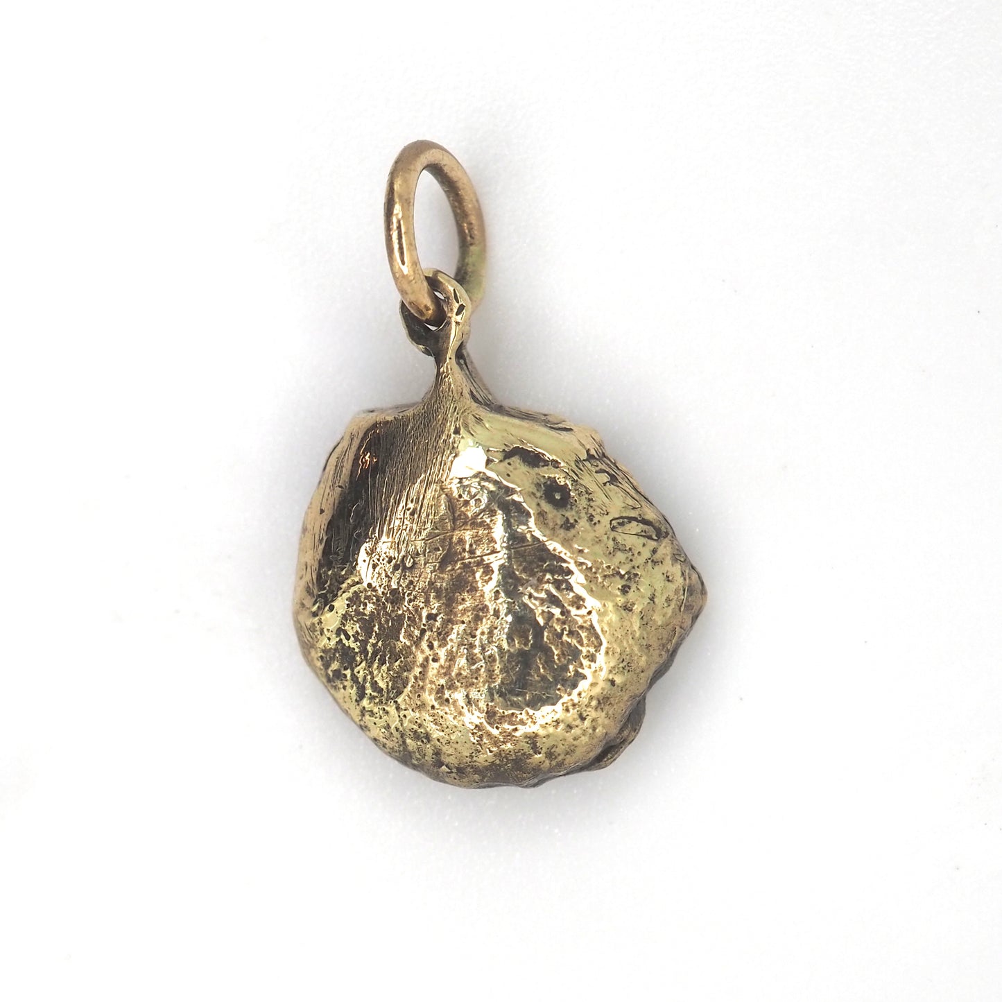 Oyster mushroom charm with Montana sapphire star big