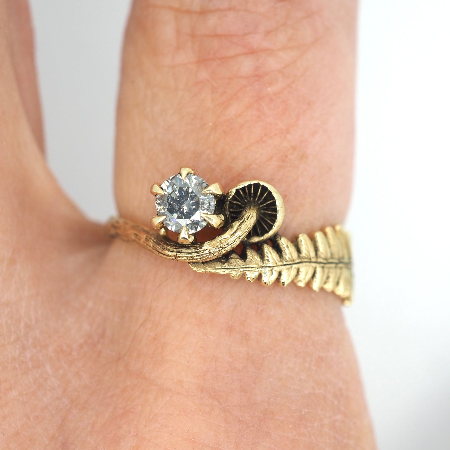 Mushroom and Fern Ring Large