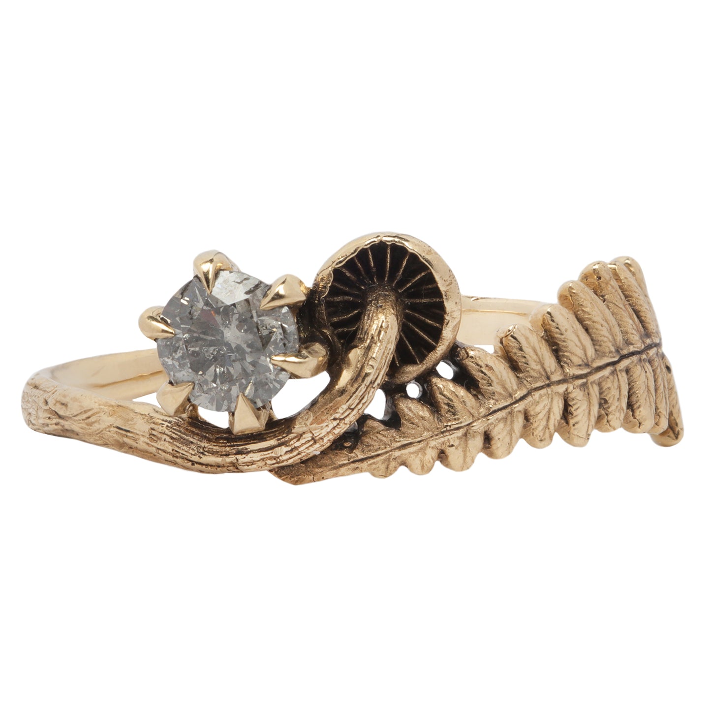 Mushroom and Fern Ring Large