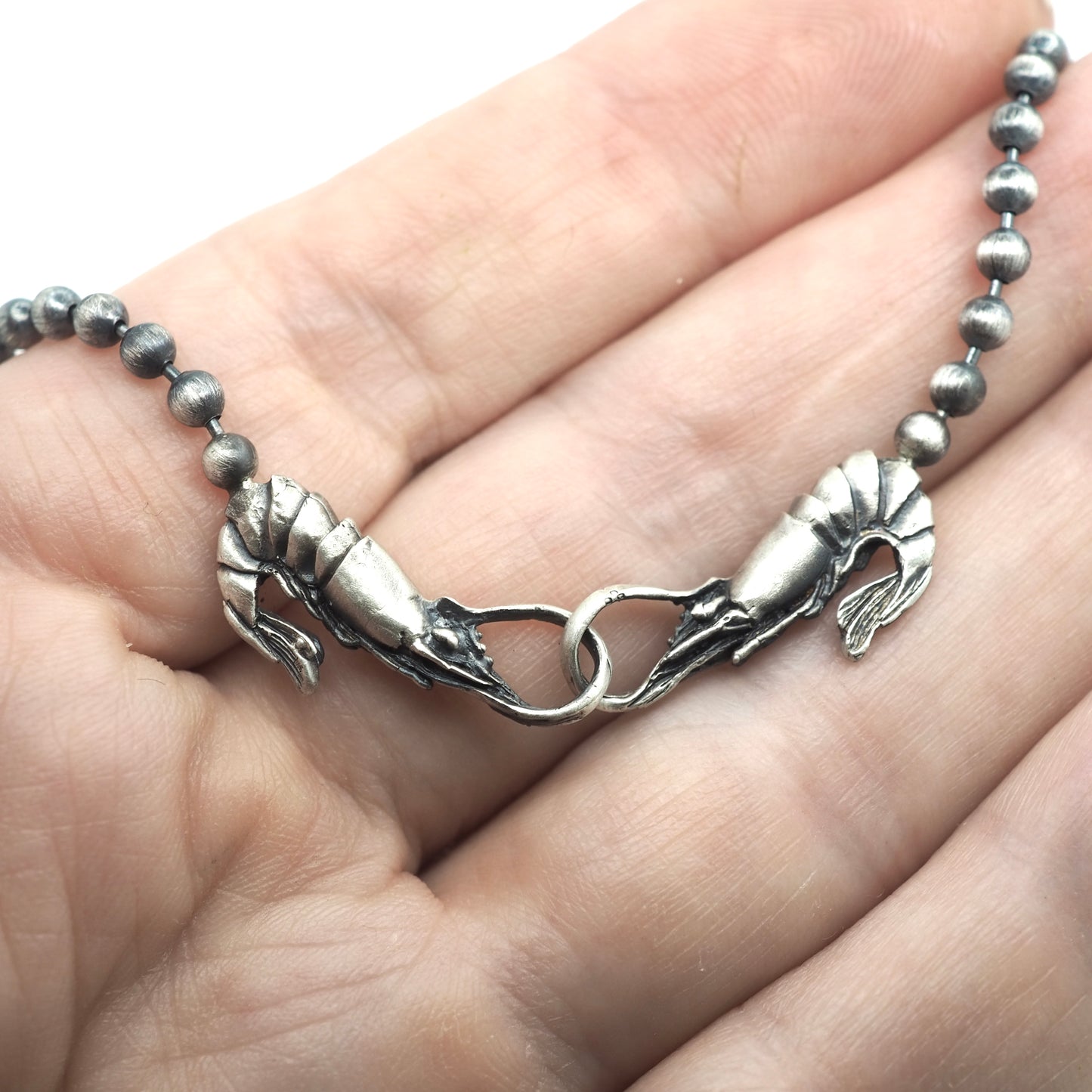 Shrimp love necklace