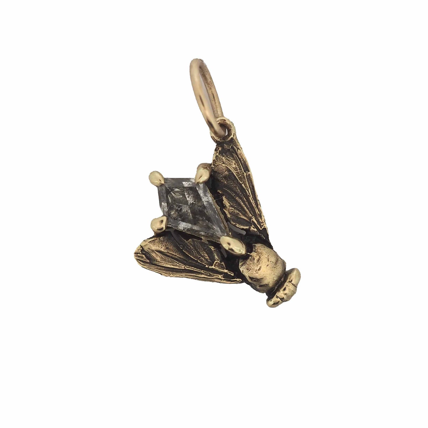Fly charm with diamond