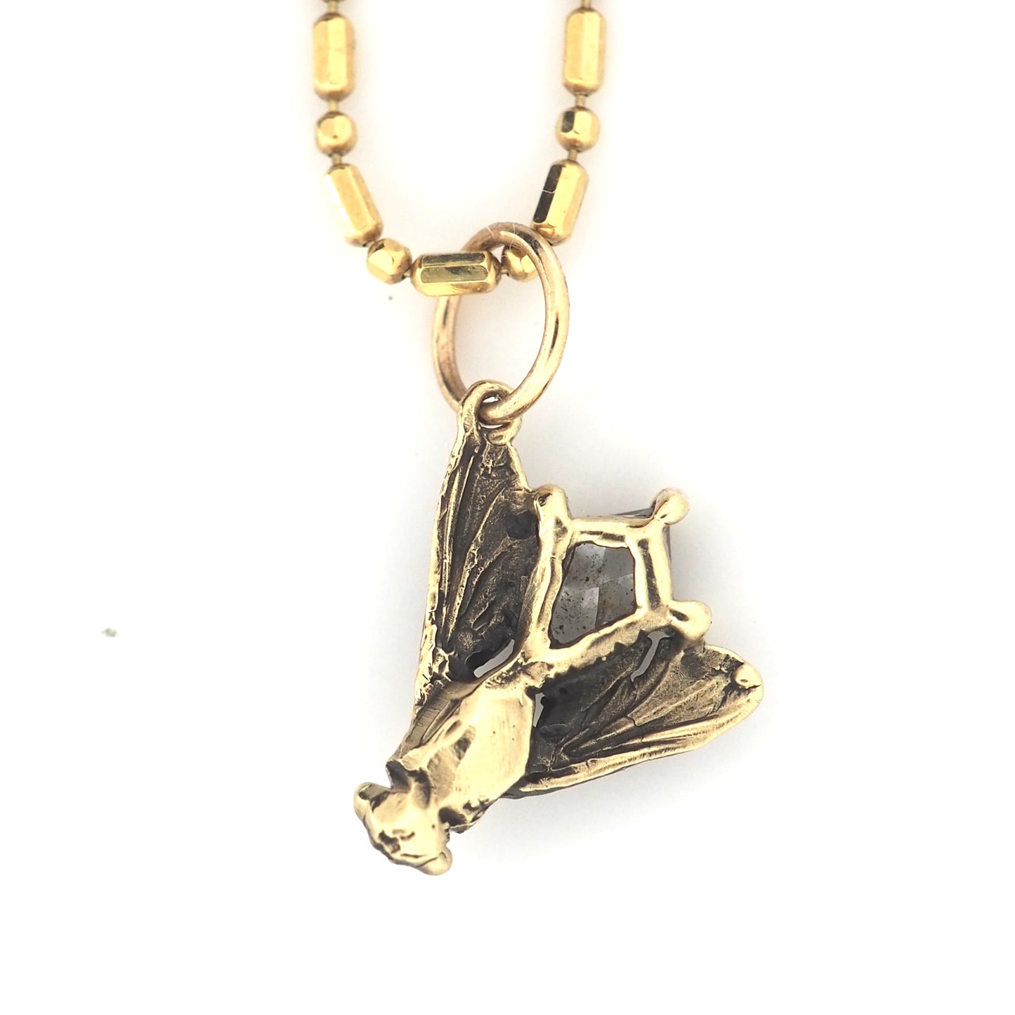 Fly charm with diamond