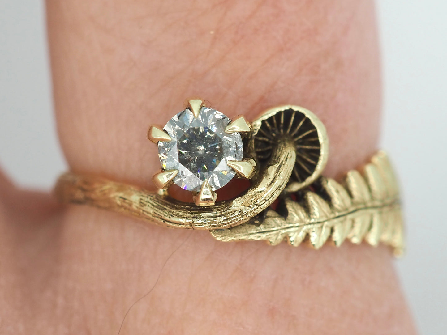 Mushroom and Fern Ring Large