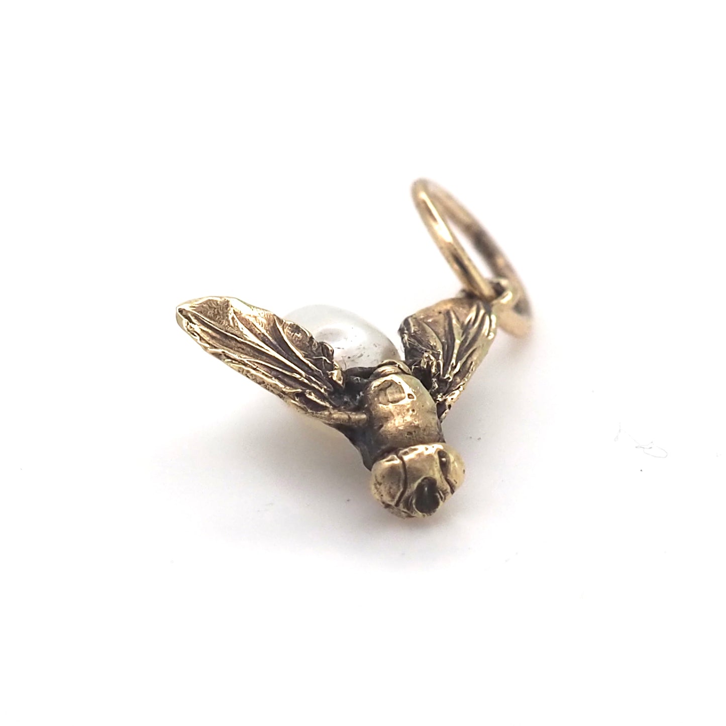 Fly charm with pearl