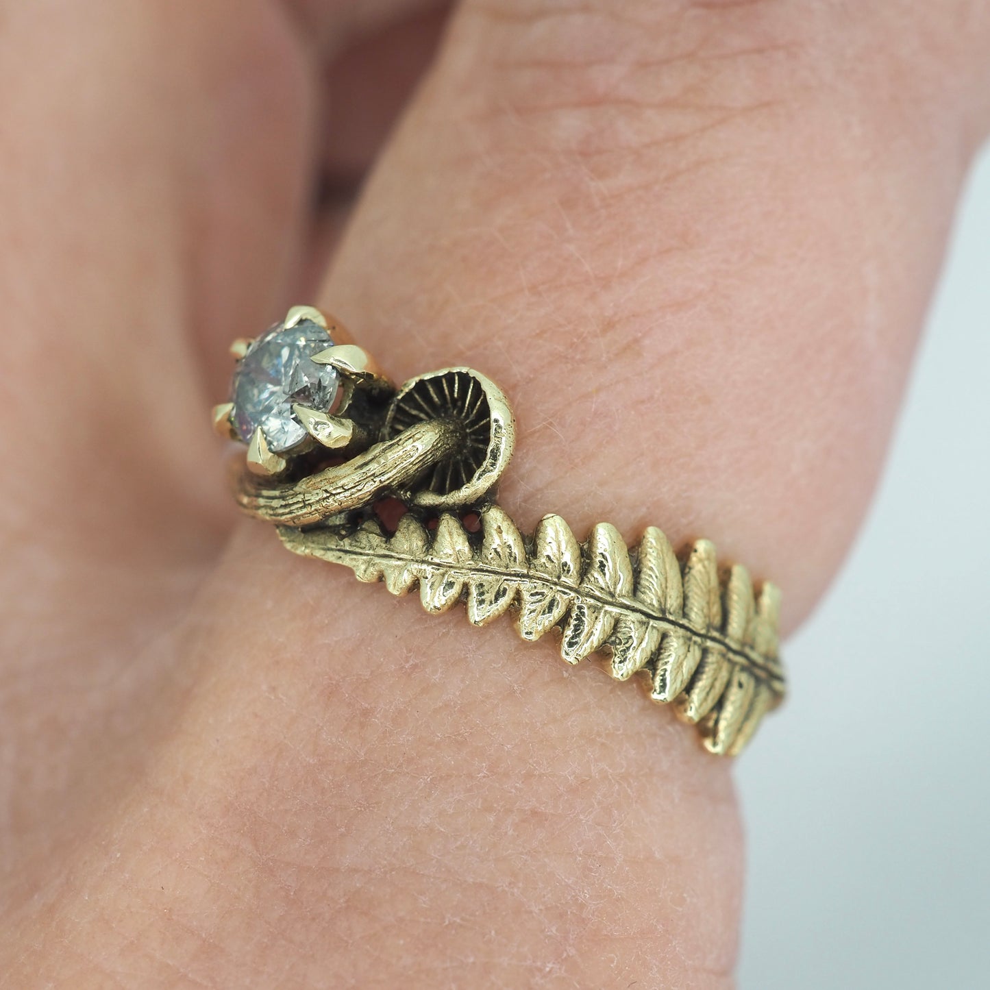 Mushroom and Fern Ring Large
