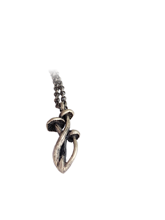Mushroom trio necklace