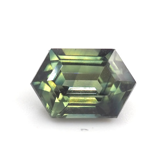 Green Australian sapphire emerald cut .79ct