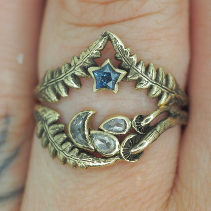 Celestial mushroom wave ring