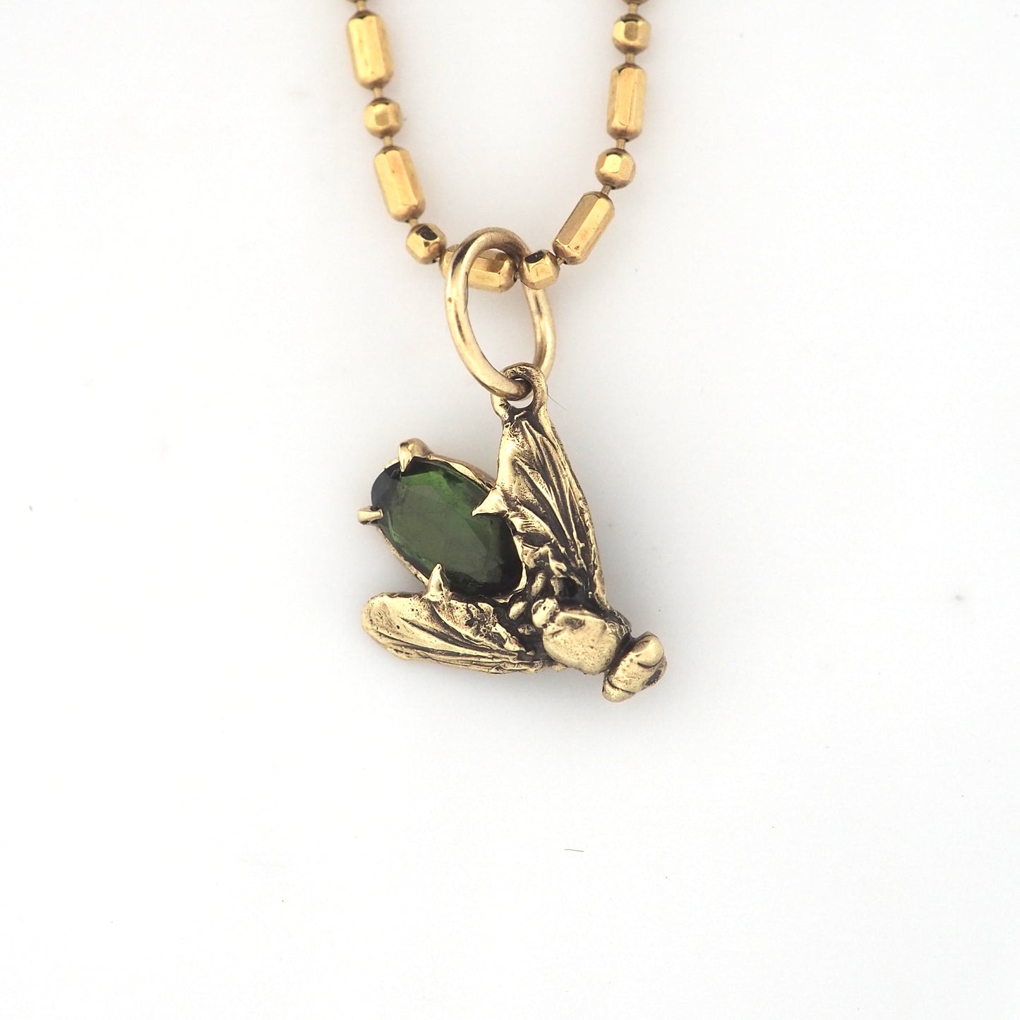 Fly charm small with tourmaline