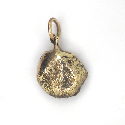 Oyster mushroom charm with Montana sapphire star big
