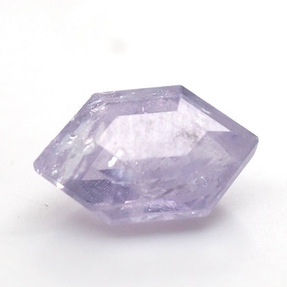 Milky lilac sapphire hexagon step cut .53 ct