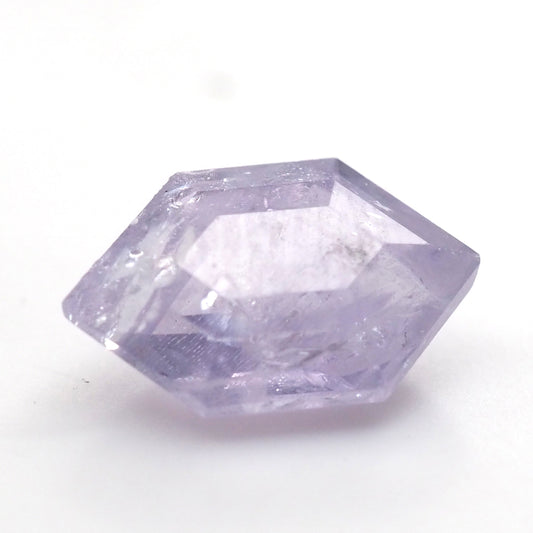 Milky lilac sapphire hexagon step cut .53 ct