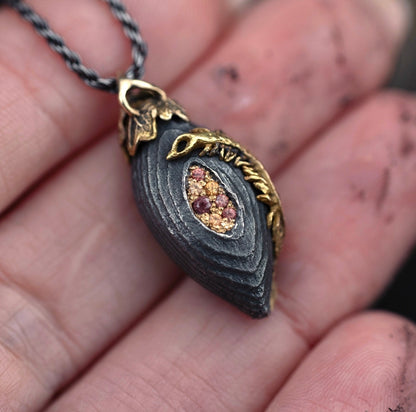 Cinder centipede pendant
