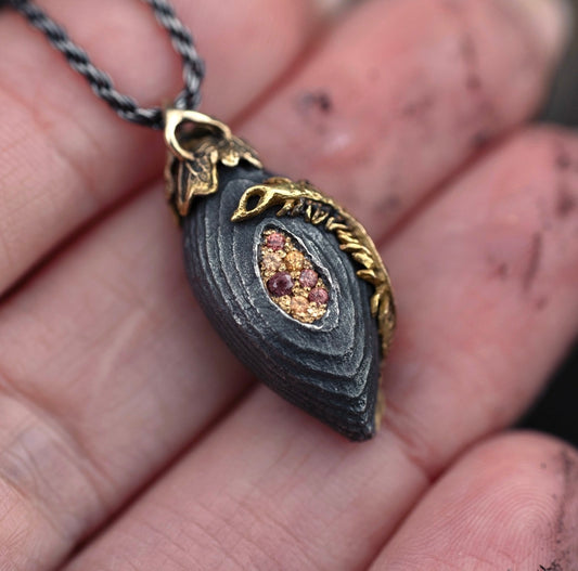 Cinder centipede pendant