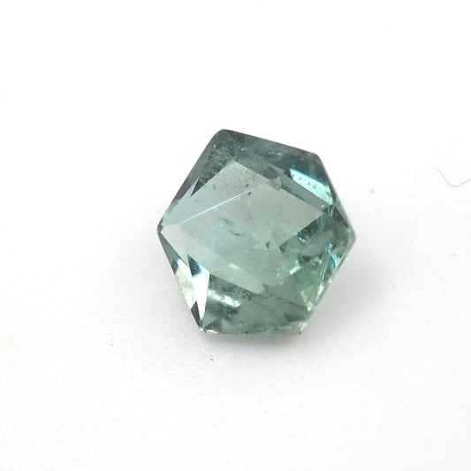 Teal Montana sapphire geo cut .57 ct