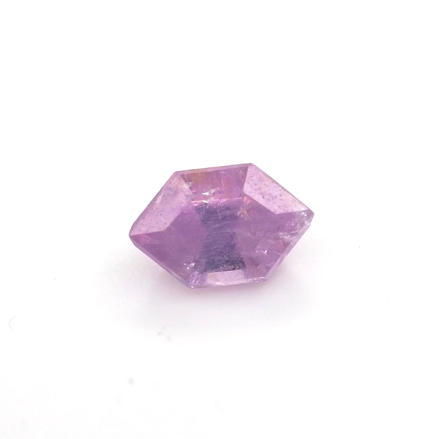 Milky pink sapphire hexagon .37ct
