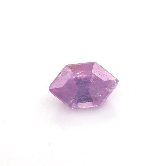 Milky pink sapphire hexagon .37ct