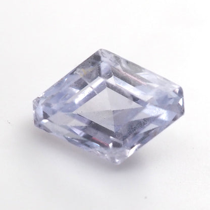 Lilac sapphire lozenge step cut .98ct
