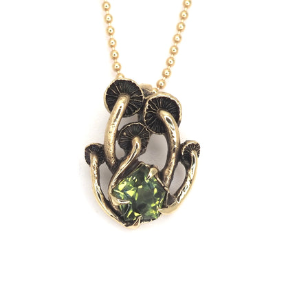 Mushroom pendant with Australian sapphire