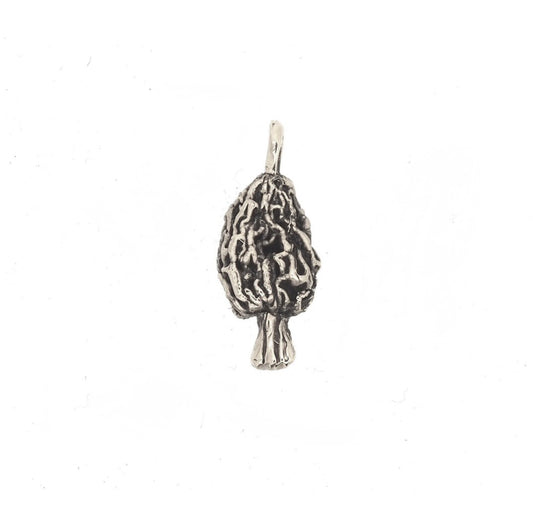 Morel mushroom necklace