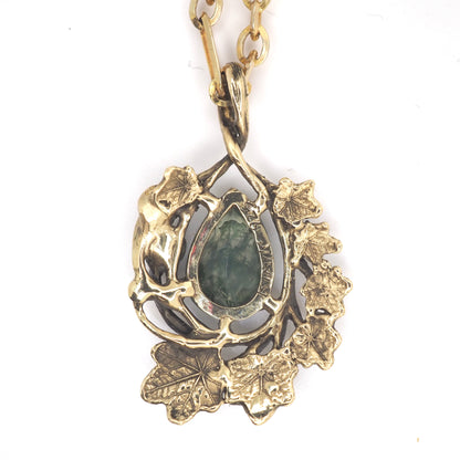 Framed Moss agate pendant
