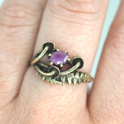 Sisters ring with pink sapphire