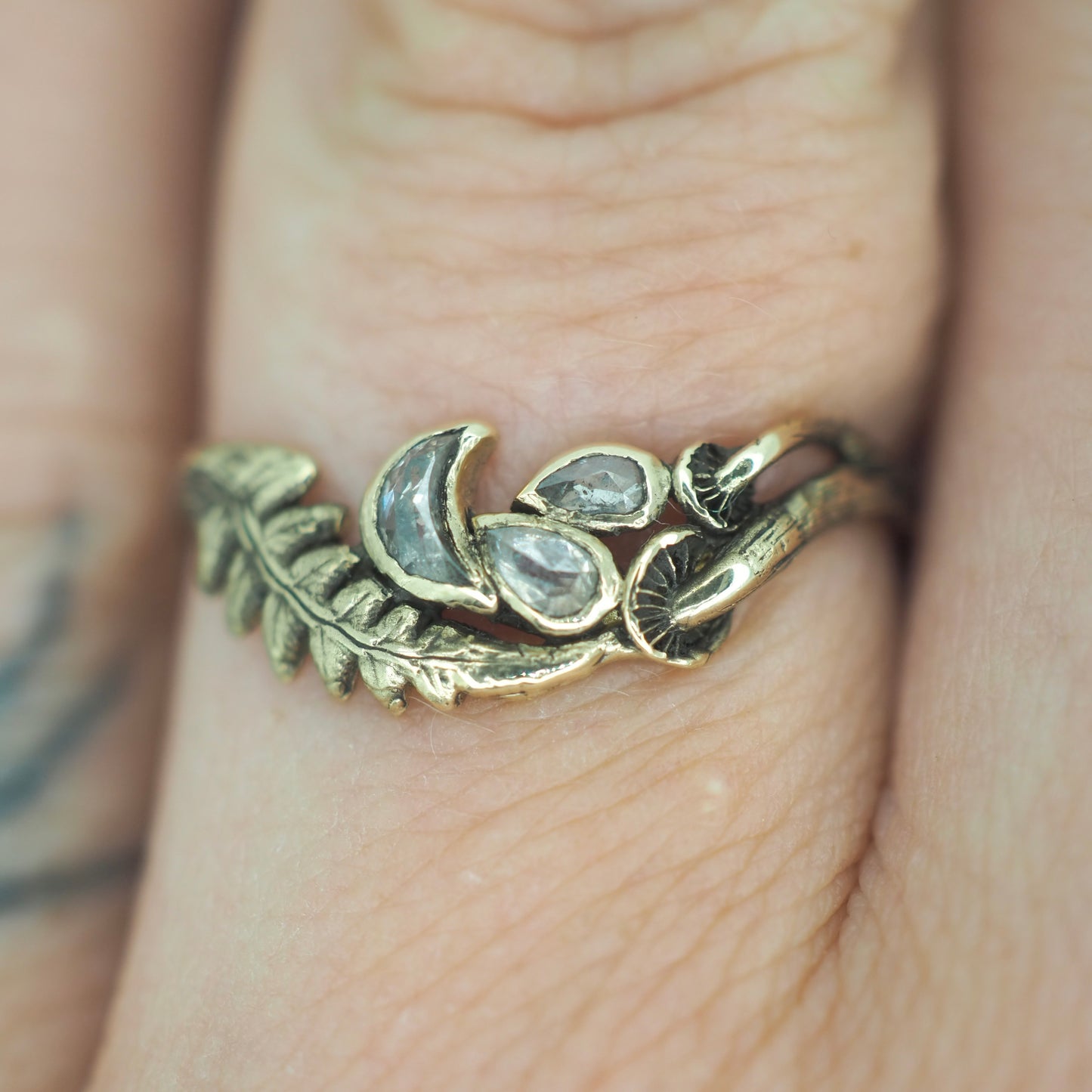 Celestial mushroom wave ring