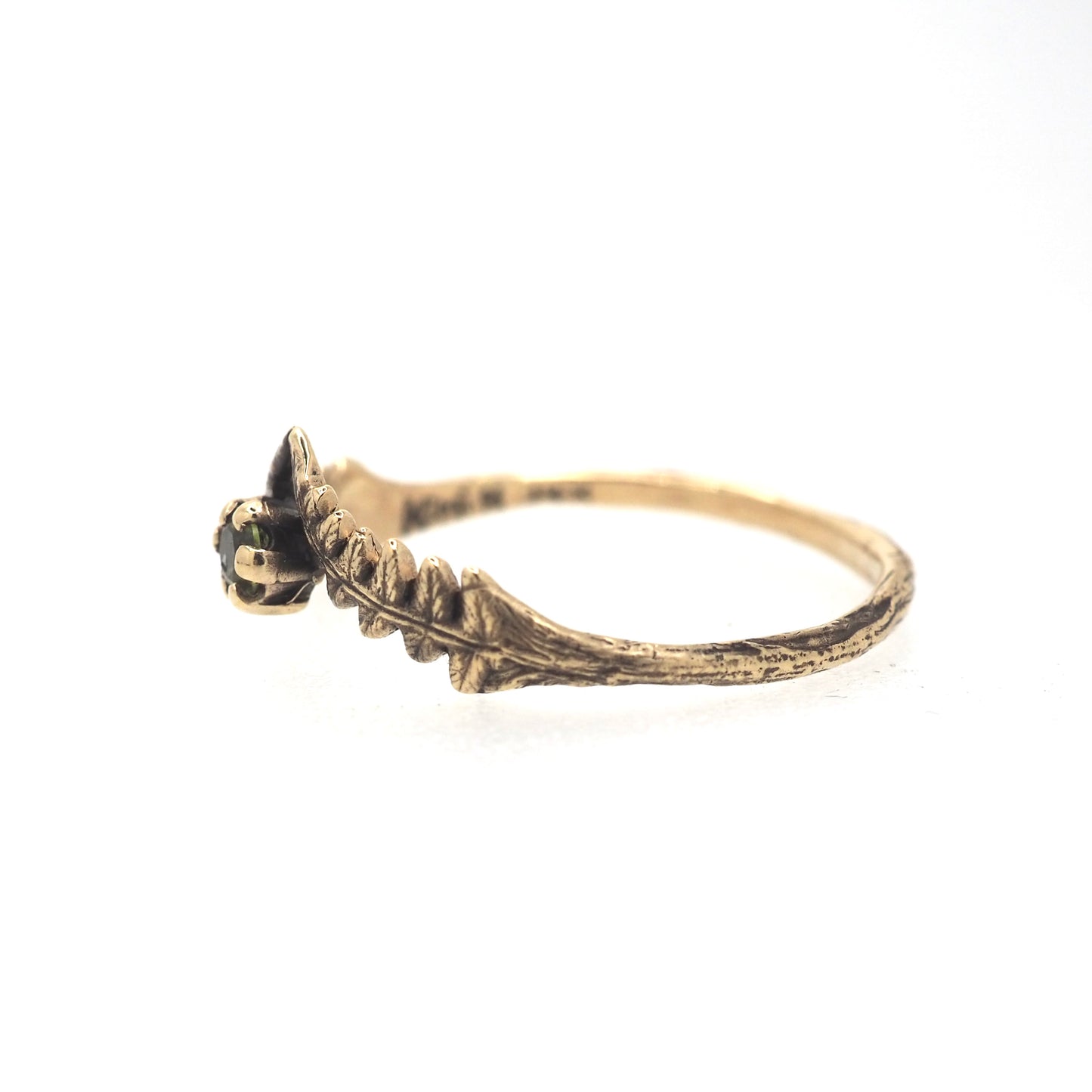 Lady Fern ring with gemstone