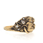 Nudie ring with diamonds