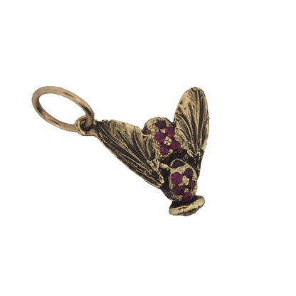 Fly charm with rubies
