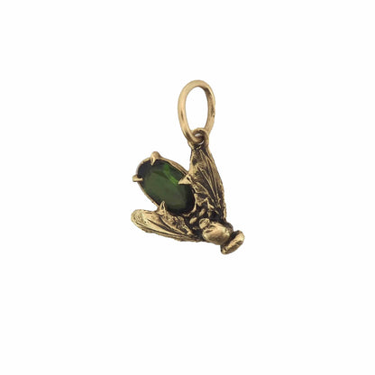 Fly charm small with tourmaline