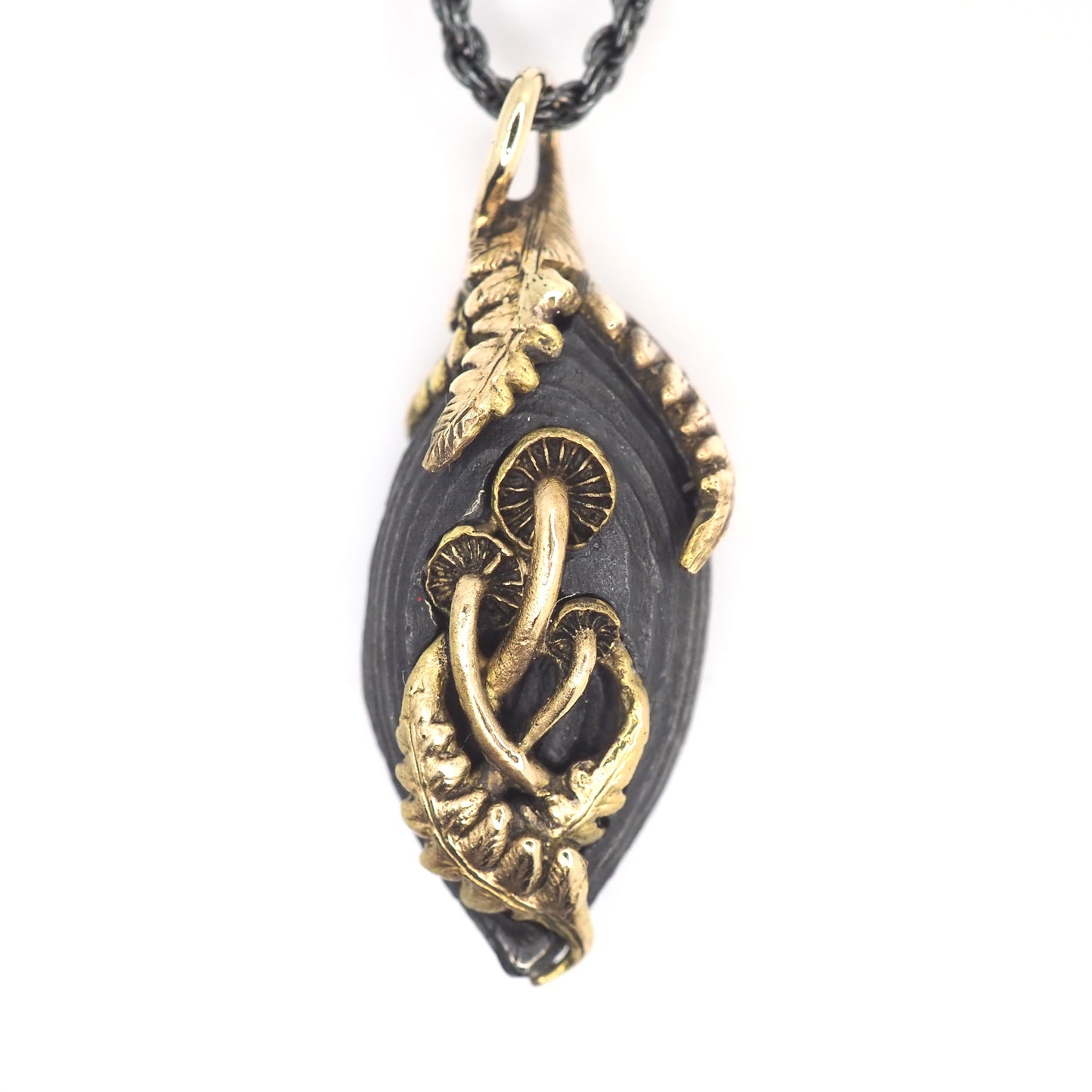 Cinder mushroom pendant