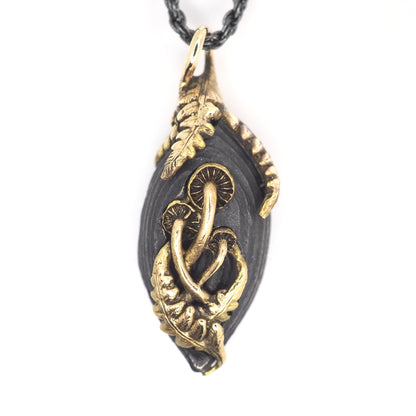 Cinder mushroom pendant
