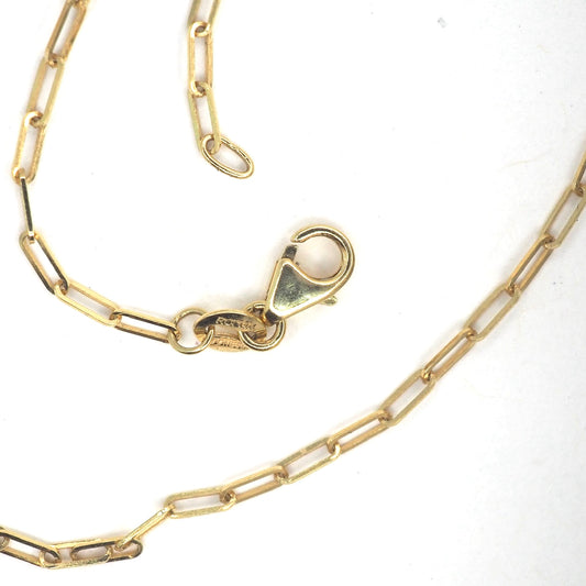 14k gold paperclip chain
