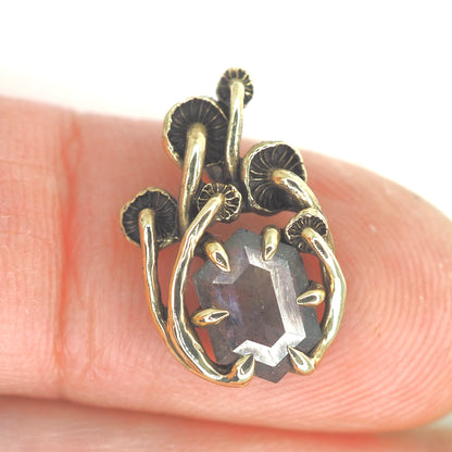 Mushroom pendant with diamond