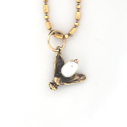 Fly charm with pearl