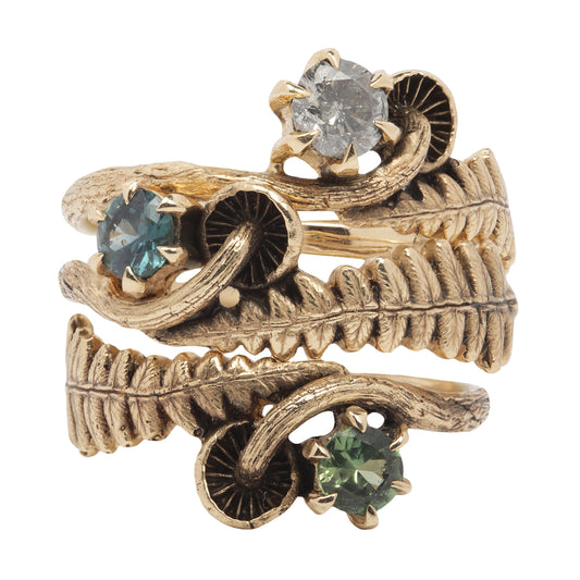 Mushroom and Fern Ring Large