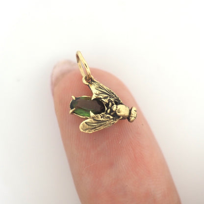 Fly charm small with tourmaline