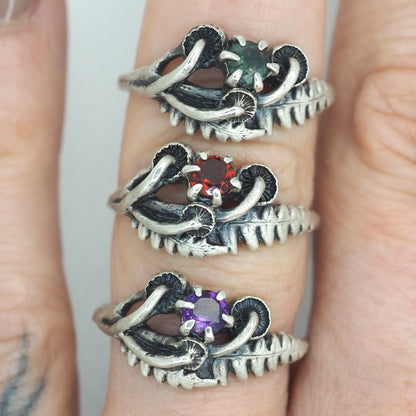 Three sisters ring in silver