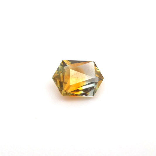 Green orange Montana sapphire geo cut .92ct