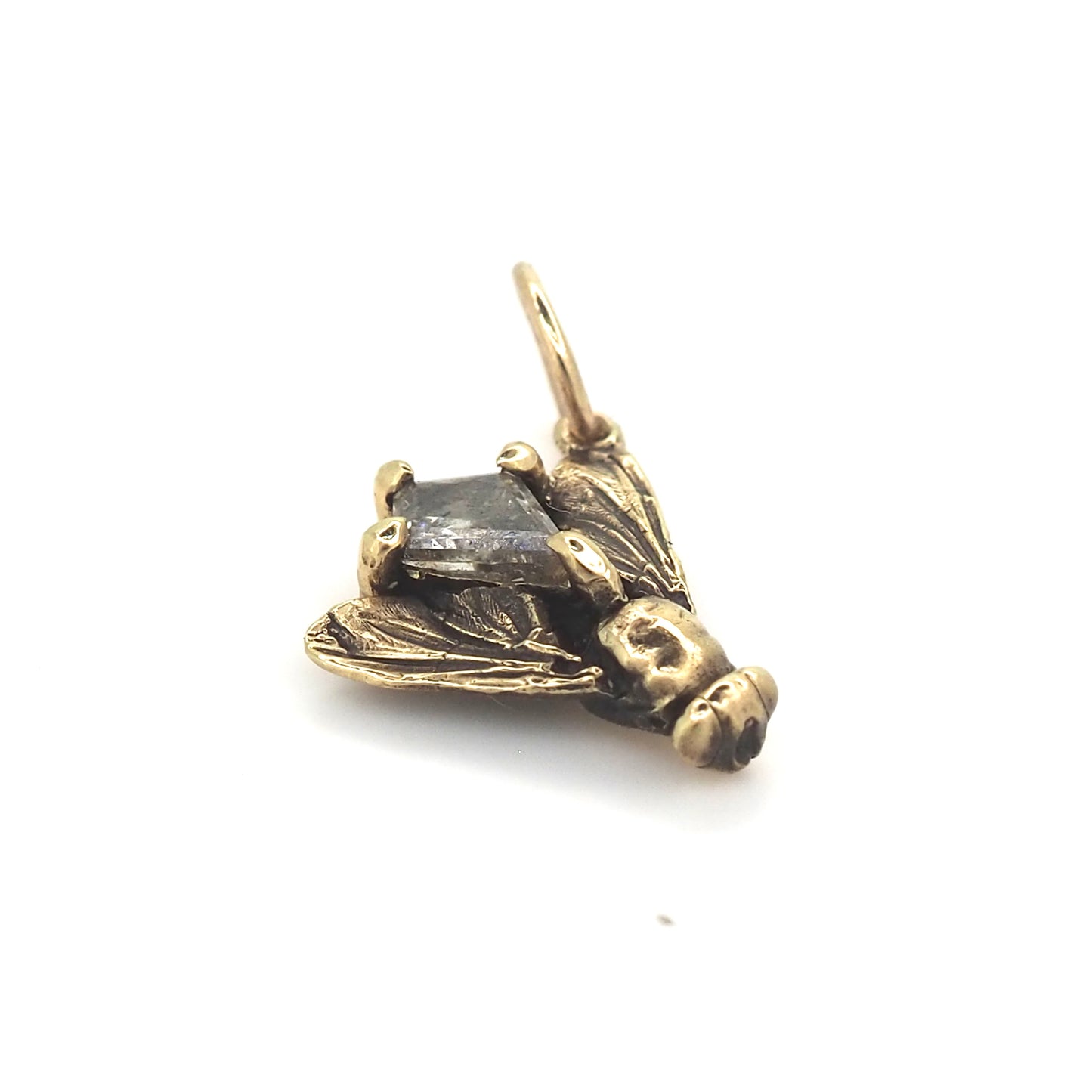 Fly charm with diamond