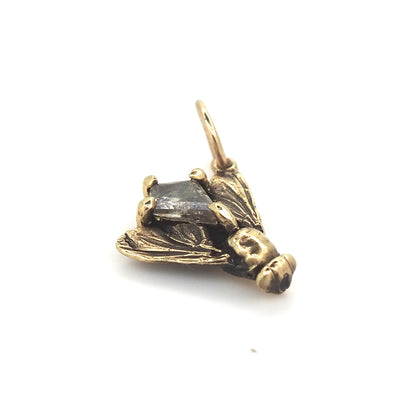 Fly charm with diamond