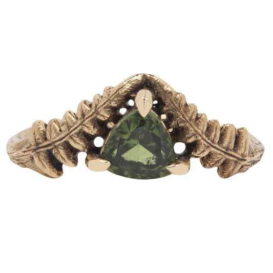 Timberline ring with green sapphire