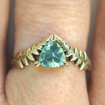 Timberline ring with teal sapphire