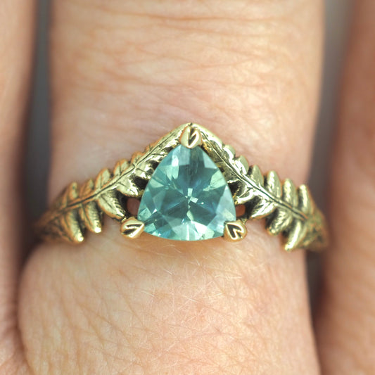 Timberline ring with teal sapphire
