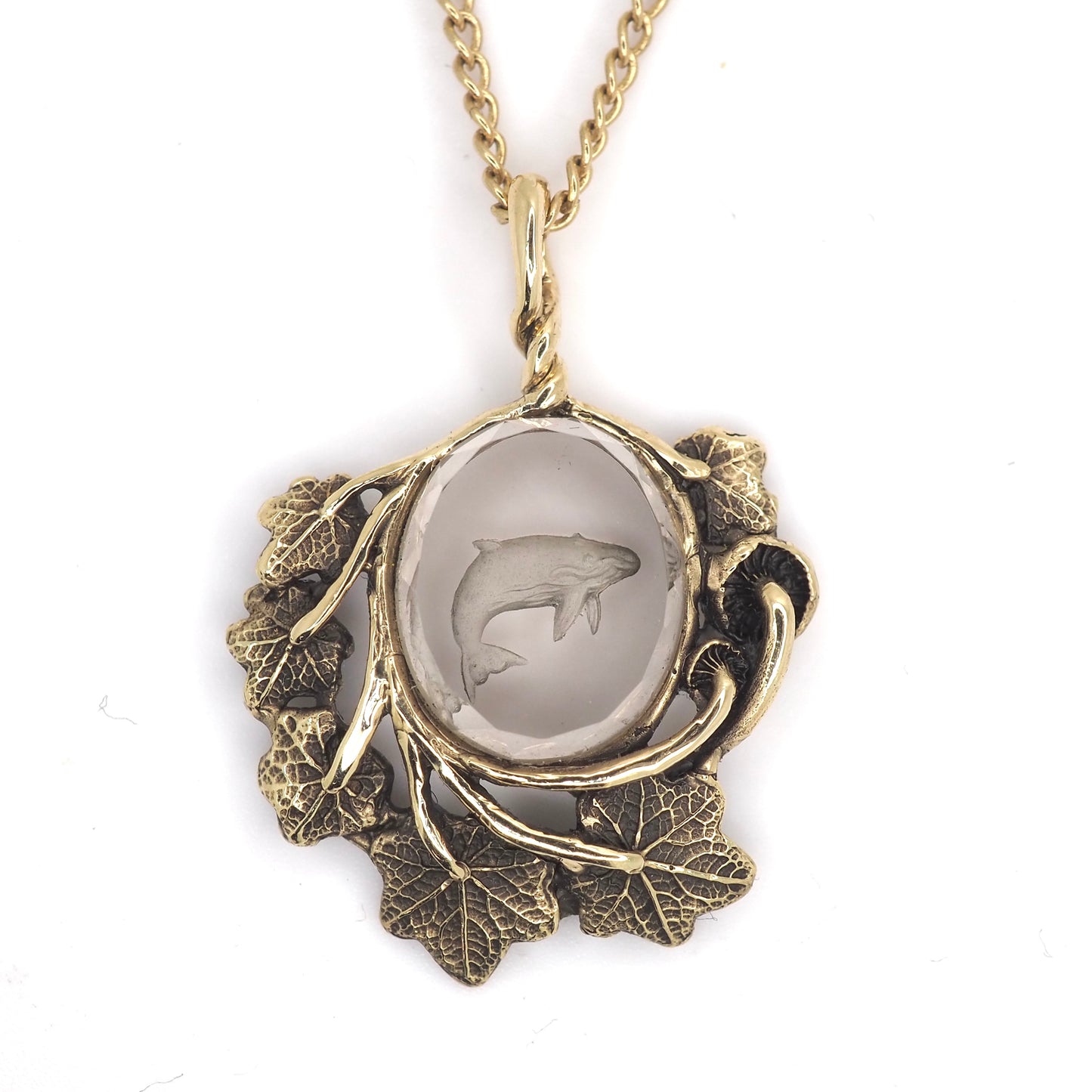Whale intaglio pendant