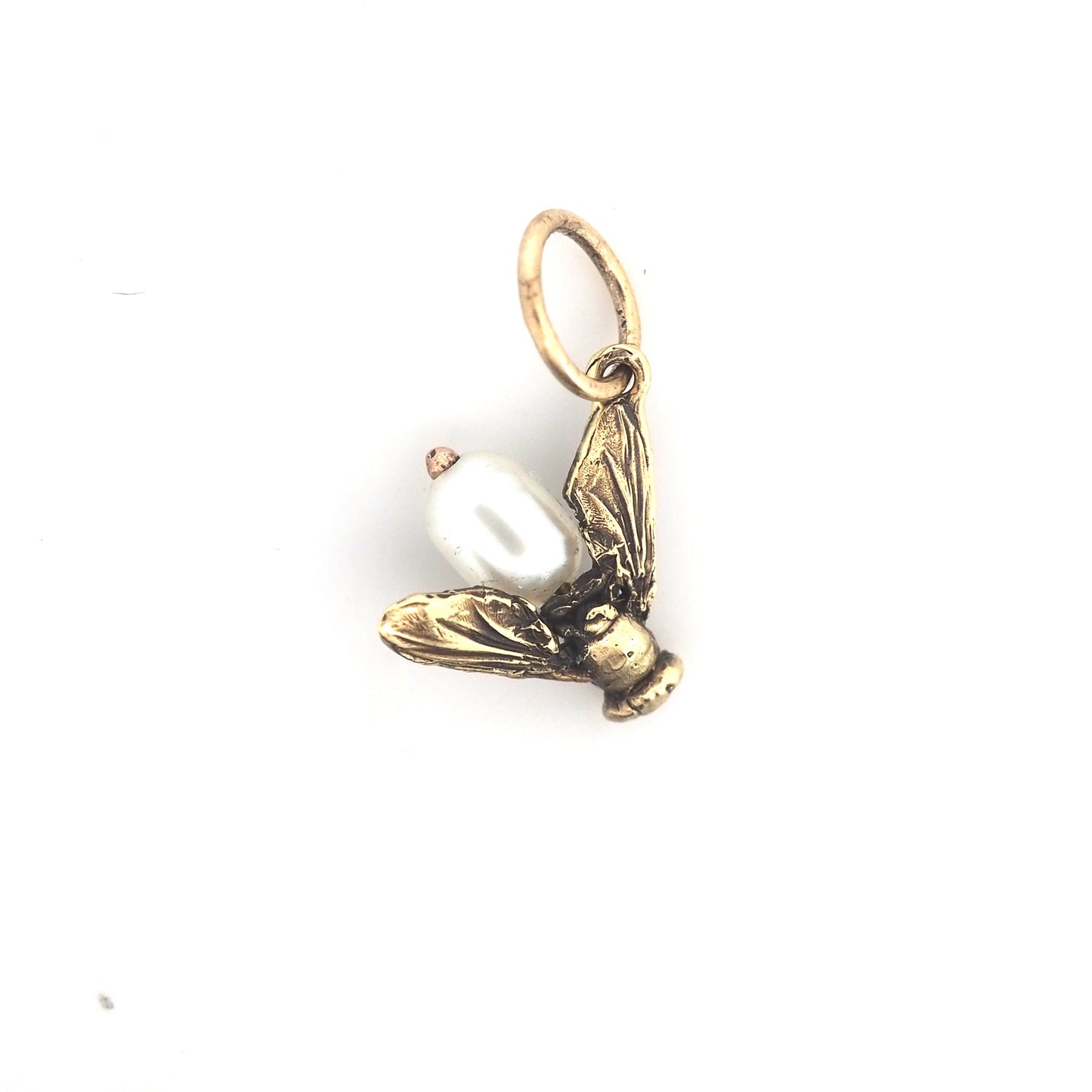 Fly charm with pearl