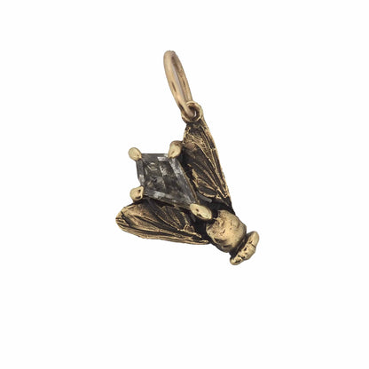 Fly charm with diamond
