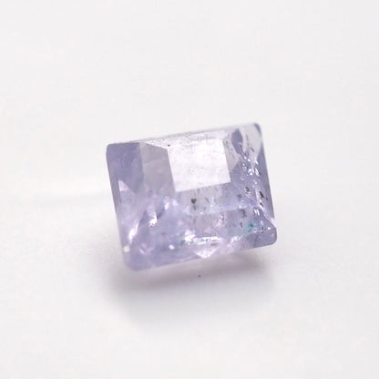 Milky blue sapphire lozenge step cut .33 ct